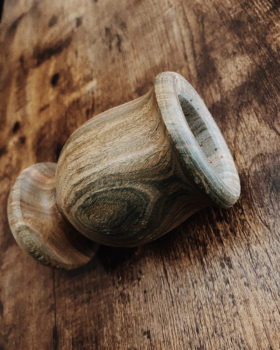 wooden yerba mate gourd